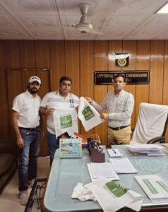 Metting the ADC Kurukshetra, Mr Mahavir Prasad to seek support for our initiative – I Hate Polythene.